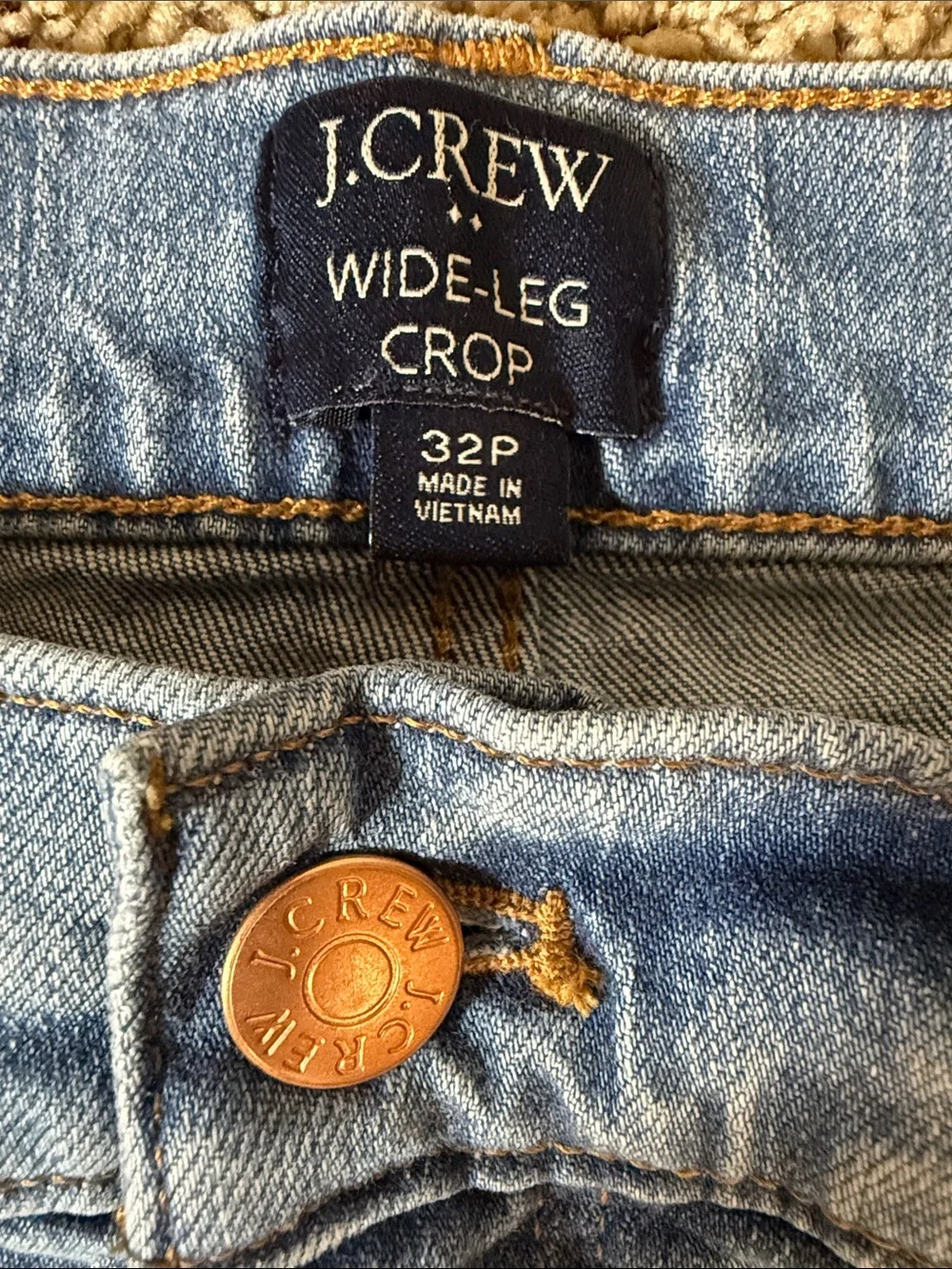 J. Crew Light Blue Wide-Leg Crop Jeans SKU1570